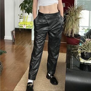 Danier Vintage Genuine Leather Cross waist pants